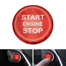 Red Carbon Fiber Keyless Engine Push Start Button Cover For Alfa Romeo Giulia... picture