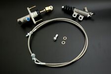 Master and Slave Cylinder and Clutch Line Kit Fit 1992-2000 Honda Civic picture