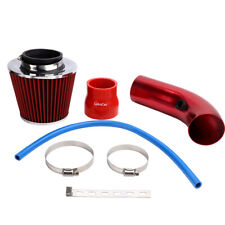 Universal Car Cold Air Intake Filter Induction Pipe Power Flow Hose System Red picture