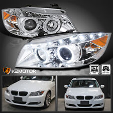 Fits 2006-2008 BMW E90 323i 335i 3 Series LED Halo Projector Headlights 06-08 picture