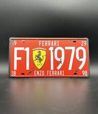 Metal Ferrari Logo License Plate 1979 Red picture