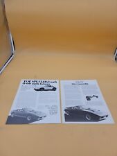 1980'S TVR 280I CONVERTIBLE AND TVR GRIFFITH SALES INFORMATION SHEETS SET picture