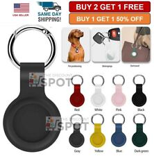 For AirTag Silicone Protect Case Cover Air Tag Tracker Sleeve Key Ring Keychain picture