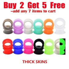 Pair-of-Thick-Ear Gauges Plugs-Soft Silicone Ear Flesh Tunnels-Ear Stretchers picture
