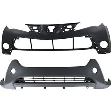 Bumper Covers Fascias Set Front Upper and Lower For 2013-15 Toyota RAV4 LE Model picture