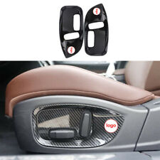 For Jaguar F-PACE 2021-2022 ABS Carbon Fiber Seat Button Handle Frame Cover Trim picture