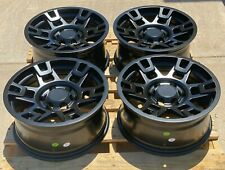 17x8 Matte Black Wheels Fits Toyota 4Runner Tacoma FJ 17 Inch 6x139 +5 Rims Set picture
