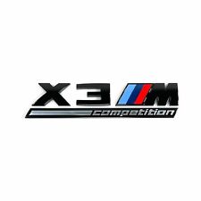 X3 Series Gloss Black Emblem X3M COMPETITION Number Letters Rear Trunk Badge picture