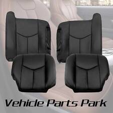 For 2003-2006 Chevy Silverado GMC Sierra Front Leather Seat Cover Graphite Gray picture