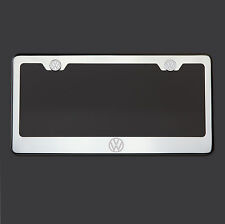 Mirror Chrome Volkswagen Vw Logo Laser Etched StainlessSteel License Plate Frame picture