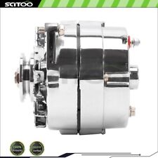 Alternator for 110Amp Chrome Street Rod GM 305 350 BBC SBC 1 Wire Self Exciting picture