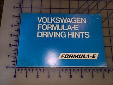 1981 1982 Volkswagen Formula E Brochure Folder Original US picture