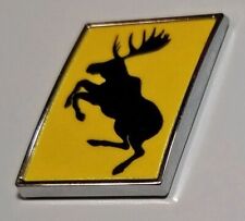 GENUINE Traditional Prancing Moose VOLVO 1” Hard Chrome Badge Slash Emblem picture