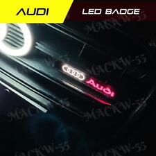 For Audi LED Light Car Front Grille Emblem Badge Illuminated Bumper Sticker x1 picture