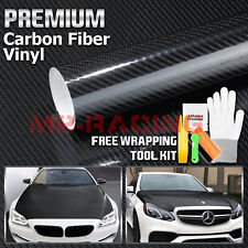 7D Carbon Fiber Black High Gloss Auto Vinyl Wrap Sticker Sheet Film Decal DIY 6D picture