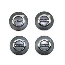 Set of 4 Volvo Grey/Chrome Center Caps 31400897 for Newer Volvo Wheels picture