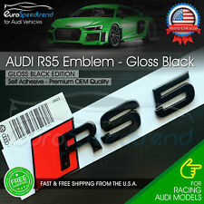 Audi RS5 Gloss Black Emblem 3D Badge Rear Trunk Tailgate for Audi RS5 S5 Logo A5 picture