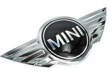 Black NEW MINI Cooper CLUBMAN S FRONT HOOD Emblem Badge sticker R50 R52 R57 R58 picture