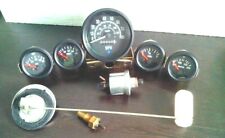 Gauges Kit- 85 mm Speedometer 52 mm Elec Temp -Oil - Fuel+ Volt - Senders Blk picture