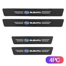 4pc Black For Subaru Car Door Sill Plate Step Scuff Cover Anti Scratch Protector picture