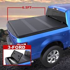 6.5FT Bed TRI-Fold Fiberglass Truck Tonneau Cover For 2016-2024 Nissan Titan XD picture