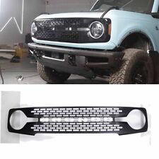 For 2021-2022 Ford Bronco Front Grille Grill Gloss Black Bumper W/Letters Set picture