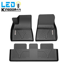 Floor Mats Liners for 2017-2023 Tesla Model 3 All Weather TPE Rubber Protection picture