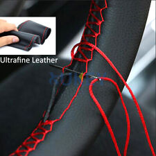 DIY Hand Sewing Fine Leather Auto Car Steering Wheel Cover W/ Needle & Thread picture