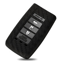 5 Buttons Carbon Fiber Style Key Fob Silicone Case Cover Fit Acura MDX RDX NSX picture