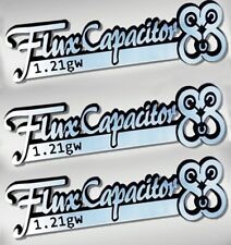 3pcs Flux Capacitor Logo Emblem Badge Decals 3M Adhesive 6