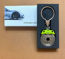 PORSCHE Keychain Acid Green 918 Spyder Brake Caliper WAP0503010E KeyRing 911 GT3 picture