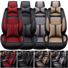 Universal Luxury PU Leather Car Seat Cover Full Set 5-Seats Protector Cushion picture