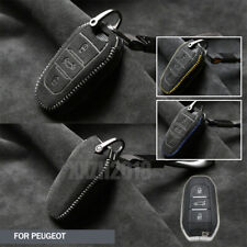 For Peugeot Citroen Suede Leather Car Remote Key Fob Cover Case Skin Accessories picture