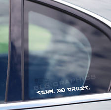 Tuna No Crust Paul Walker Decal Sticker Front, Side, Back, Window, Bumper picture