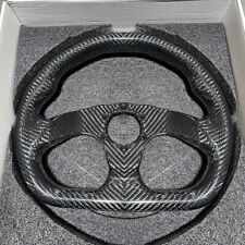 Hiwowsport Carbon Fiber Racing Steering Wheel Flat Bottom 320mm Diameter 6 Bolt picture