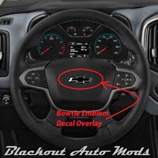Matte Black Chevrolet Traverse Steering Wheel Emblem Vinyl Overlay BowTie Decal  picture