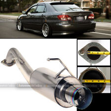 For 03-07 Corolla Stainless Steel Bolt On Axle Back Exhaust Muffler Green Tip picture