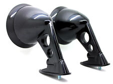 New Black Front Fender Mount Side View Mirror Set JDM Racing-Style Universal Fit picture
