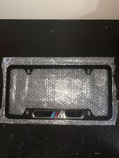 BMW M3 M4 M5 Logo License Plate Frame Black Stainless Steel picture