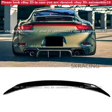 For 2012-15 Porsche 911 991.1 Carrera S Glossy Black Rear Trunk Spoiler Wing Kit picture