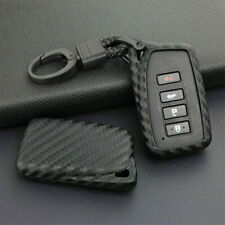 For Lexus Carbon Fiber Car Key Fob Case Cover Chain Ring Keychain Accessories picture