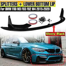 For BMW F80 M3 F82 F83 M4 15-2020 Gloss Black MP Style Front Bumper Lip Splitter picture