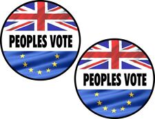 New 2pcs Brexit PEOPLES VOTE Protest Slogan Union Jack & EU Flag car sticker picture