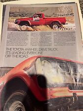 Toyota 4 WD truck Back to the Future historical ad Hot Rod magazine picture