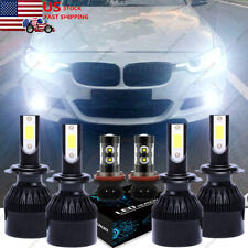 For BMW 323i 328i 335i 340i xDrive -6x 6000K white LED Headlight + Fog Lamp Bulb picture