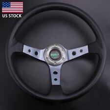 350mm 14inch Steering Wheel Deep Dish 6 Bolt with Horn Button Racing Car US picture