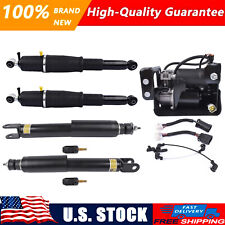 For Cadillac Chevrolet GMC Front & Rear Air Suspension Shocks + Compressor Pump picture