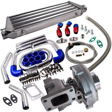 T04E T3/T4 A/R 0.63 400+HP BOOST TURBO W/Oil Line+Intercooler +Piping Pipe Kits picture