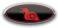 FITS Ford FOCUS ST/RS FIESTA ST TURBO SNAIL Logo Overlay Decals 3PC Kit BLK/RED picture