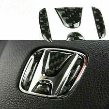 For Honda Civic CRV Accord Carbon Fiber Steering Wheel Center Logo Insert Trim picture
